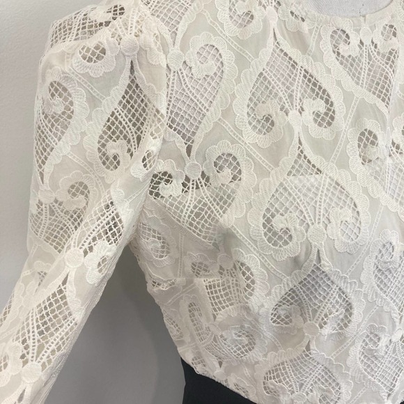 SANDRO PARIS Camelia Crocheted Lace Mini Dress - Picture 4 of 12